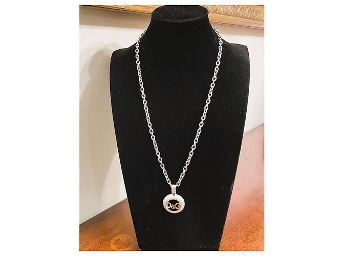 Raffinata collana DOLCE & GABBANA con pendente loggato e piccoli swarovski Argento - vista 2