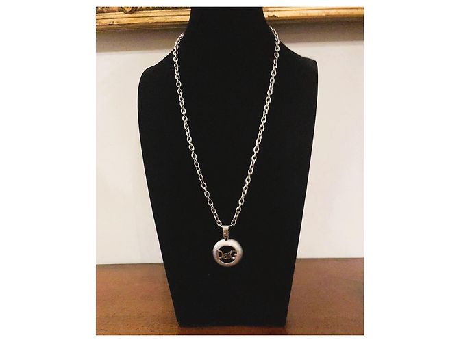 Raffinata collana DOLCE & GABBANA con pendente loggato e piccoli swarovski Argento - vista 9