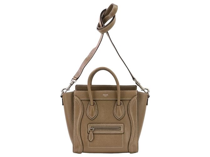 Céline Borsa Celine Luggage Nano Shopper 2 in 1 Marrone - vista 12