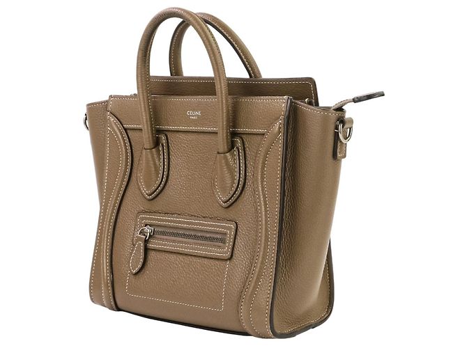 Céline Borsa Celine Luggage Nano Shopper 2 in 1 Marrone - vista 2