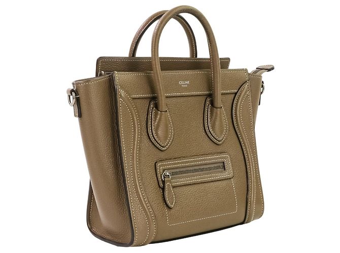 Céline Borsa Celine Luggage Nano Shopper 2 in 1 Marrone - vista 3