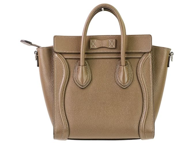 Céline Borsa Celine Luggage Nano Shopper 2 in 1 Marrone - vista 4