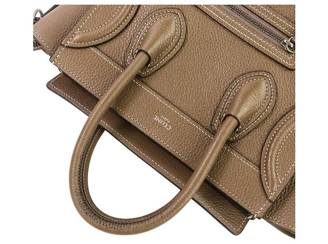Céline Borsa Celine Luggage Nano Shopper 2 in 1 Marrone - vista 8