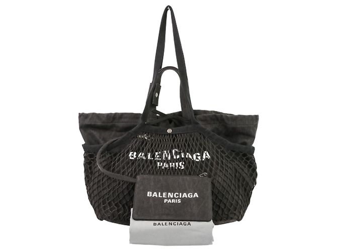 Everyday Balenciaga 24/7 Mesh gewaschene Tote-Tasche Schwarz - Ansicht 15