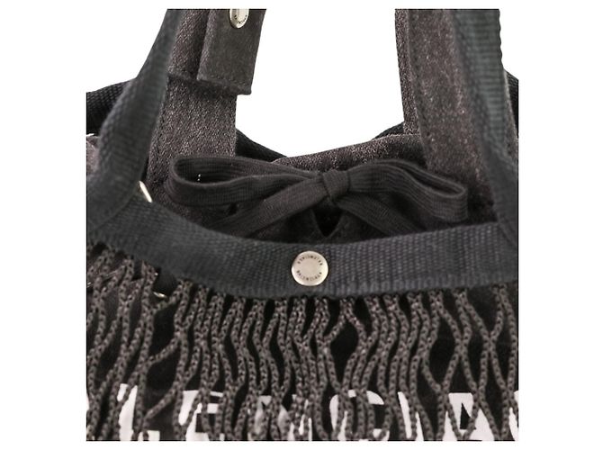 Everyday Balenciaga 24/7 Mesh gewaschene Tote-Tasche Schwarz - Ansicht 8