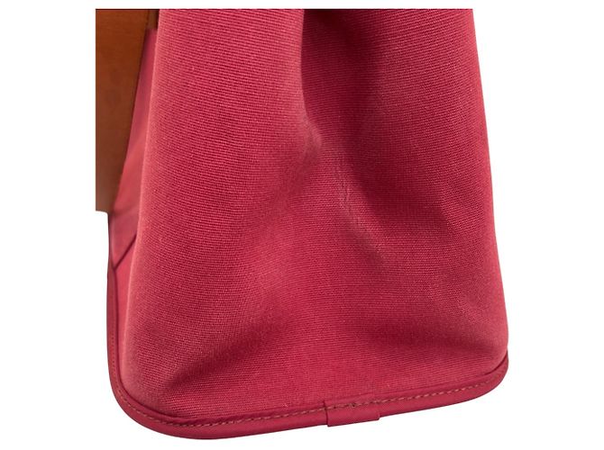 Cabag Hermès Borsa Tote Elan Toile Officier Hermes Rosso - vista 20