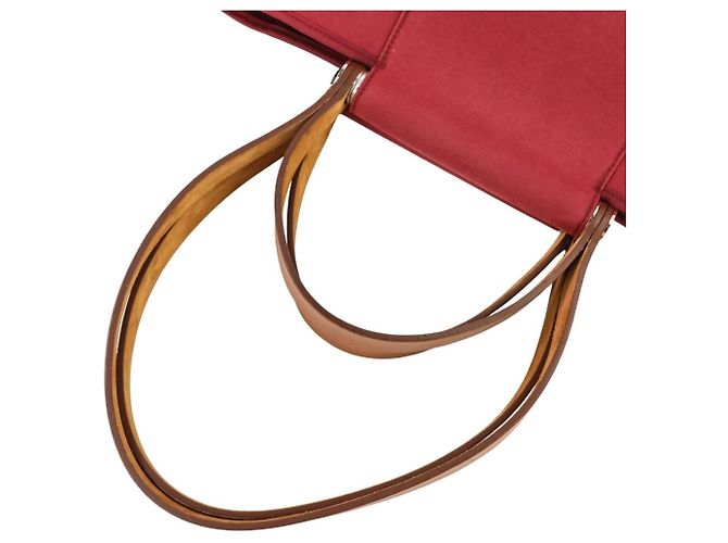 Cabag Hermès Borsa Tote Elan Toile Officier Hermes Rosso - vista 7