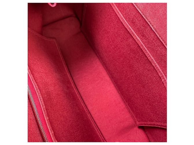 Cabag Hermès Borsa Tote Elan Toile Officier Hermes Rosso - vista 8