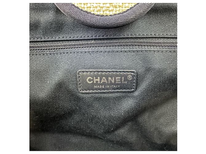 Chanel Deauville GM Kettentasche Weiß Marineblau - Ansicht 9