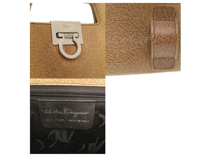 Borsa in pelle marrone Salvatore Ferragamo - vista 10