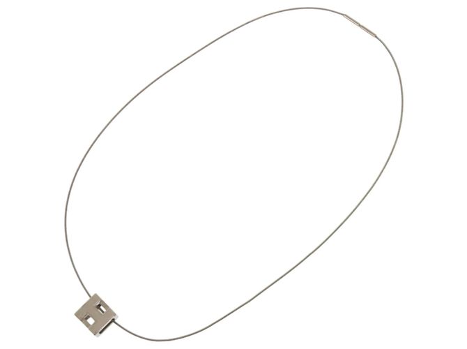 Hermès Carge d'Ache H Cube Metall Orange Halskette - Ansicht 6