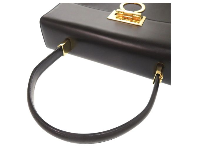 Borsa in pelle Gancini di Salvatore Ferragamo Nero - vista 6
