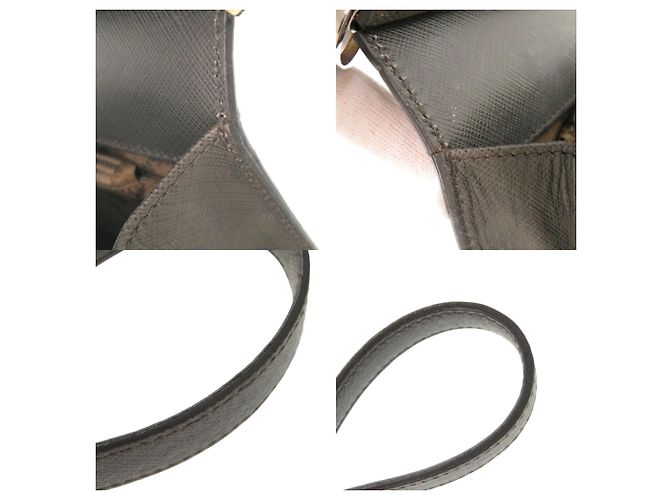 Borsa a Spalla in Pelle Double Gancini di Salvatore Ferragamo Grigio antracite - vista 9