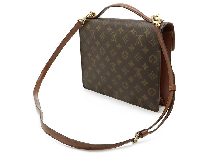 Borsa Monceau 28 Monogramma Louis Vuitton Marrone - vista 3