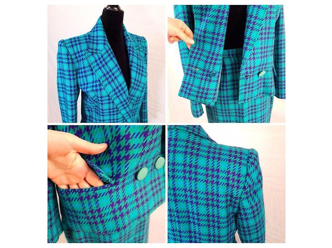 Pierre Balmain tailleur turchese anni 70 - vista 12