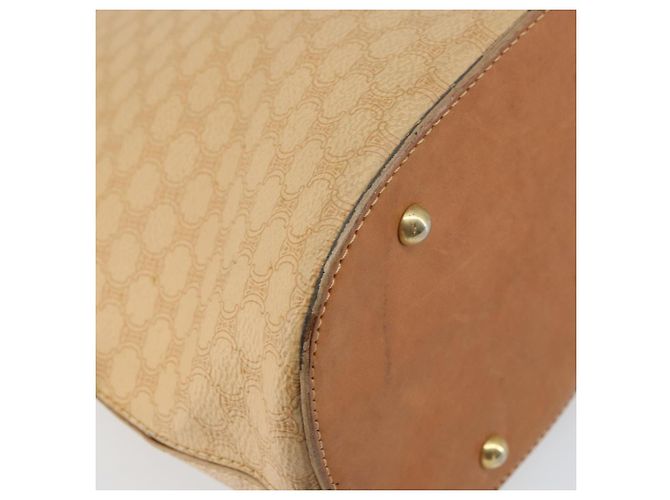Céline Borsa a mano in tela Macadam CELINE PVC beige oro Auth 168604 D'oro - vista 16