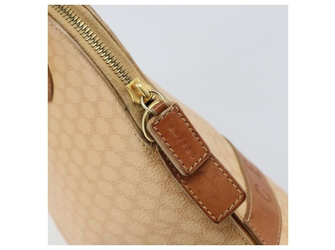 Céline Borsa a mano in tela Macadam CELINE PVC beige oro Auth 168604 D'oro - vista 17