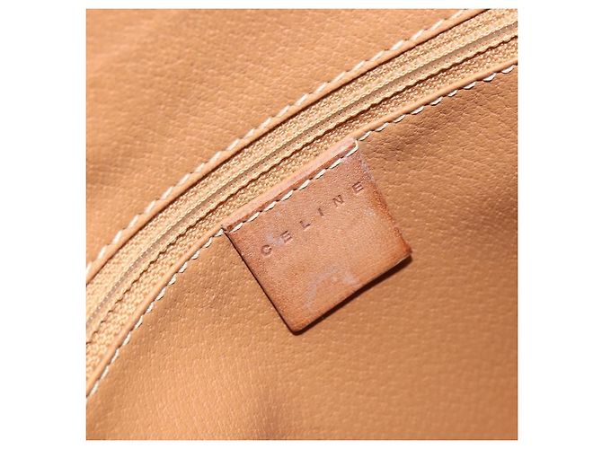 Céline Borsa a mano in tela Macadam CELINE PVC beige oro Auth 168604 D'oro - vista 18