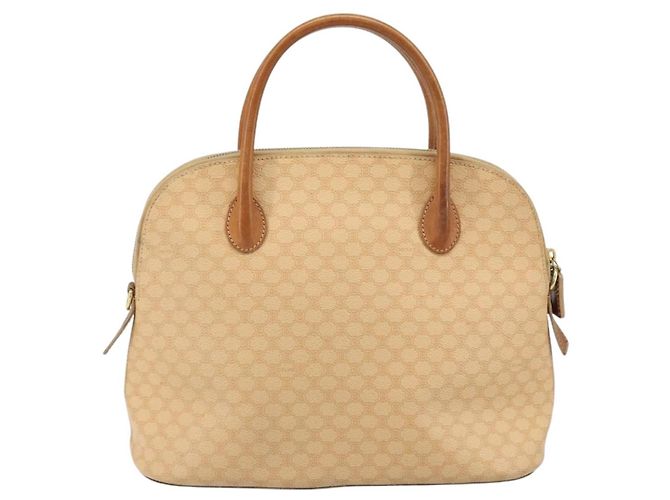 Céline Borsa a mano in tela Macadam CELINE PVC beige oro Auth 168604 D'oro - vista 2