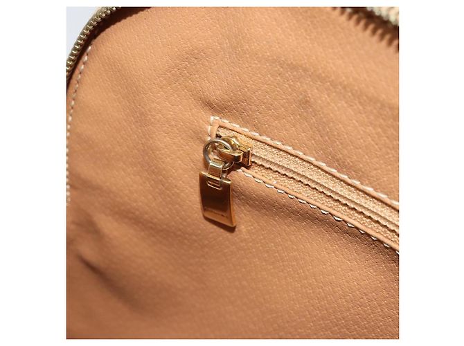 Céline Borsa a mano in tela Macadam CELINE PVC beige oro Auth 168604 D'oro - vista 21