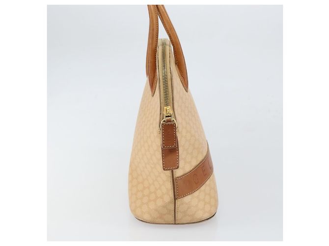 Céline Borsa a mano in tela Macadam CELINE PVC beige oro Auth 168604 D'oro - vista 4