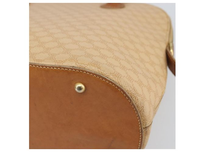Céline Borsa a mano in tela Macadam CELINE PVC beige oro Auth 168604 D'oro - vista 9