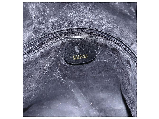 Borsa a Spalla Gucci Bamboo in Pelle 2 in 1 Nero Oro 001 1577 3444 Auth 162200 D'oro - vista 18