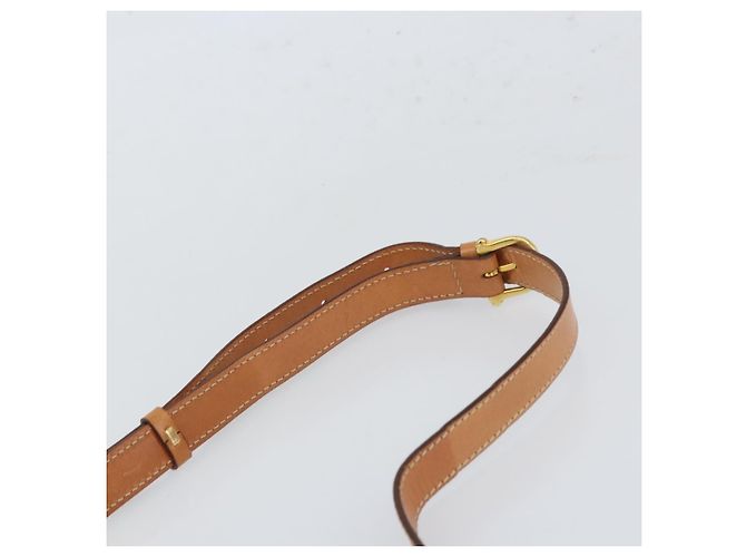 Céline Borsa a Spalla in Tela Macadam CELINE in Pelle PVC Marrone Oro Auth 164024 D'oro - vista 15