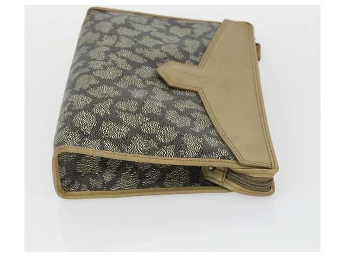 Borsa SAINT LAURENT PRADA Nylon PVC 2 Set Grigio Khaki Auth 162220 Marrone Cachi - vista 12