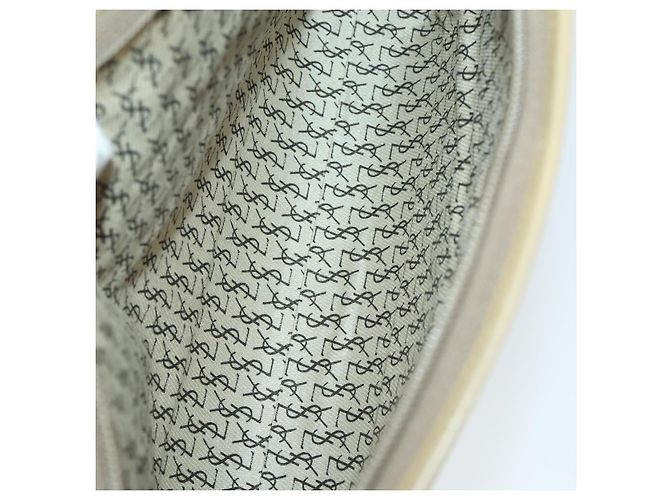 Borsa SAINT LAURENT PRADA Nylon PVC 2 Set Grigio Khaki Auth 162220 Marrone Cachi - vista 16