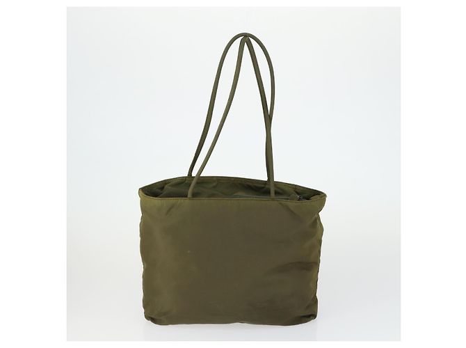 Borsa SAINT LAURENT PRADA Nylon PVC 2 Set Grigio Khaki Auth 162220 Marrone Cachi - vista 3