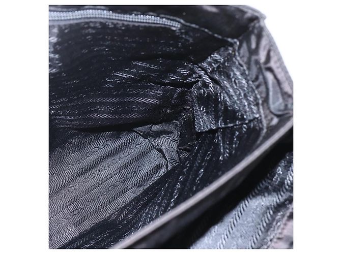 PRADA Borsa a mano con catena in nylon nero e oro Auth gh1687 D'oro - vista 19