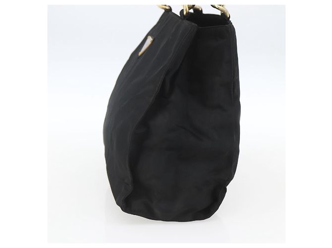 PRADA Borsa a mano con catena in nylon nero e oro Auth gh1687 D'oro - vista 4