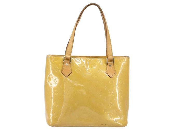 LOUIS VUITTON Borsa a Mano Monogram Vernis Houston Beige M91004 LV Auth 169220 - vista 13