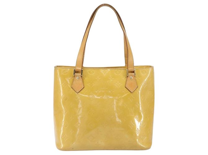 LOUIS VUITTON Borsa a Mano Monogram Vernis Houston Beige M91004 LV Auth 169220 - vista 2