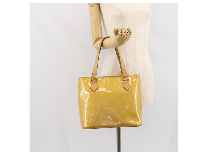 LOUIS VUITTON Borsa a Mano Monogram Vernis Houston Beige M91004 LV Auth 169220 - vista 26