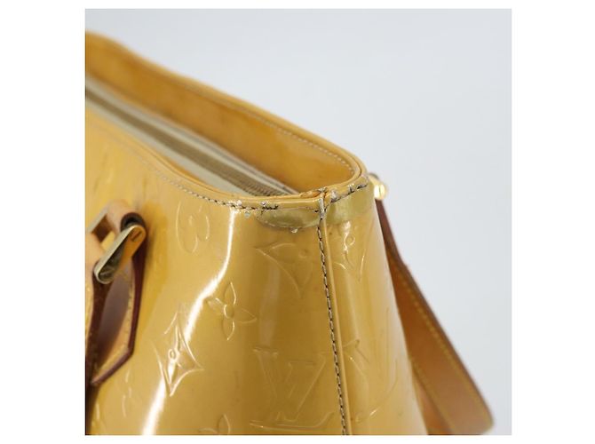 LOUIS VUITTON Borsa a Mano Monogram Vernis Houston Beige M91004 LV Auth 169220 - vista 9