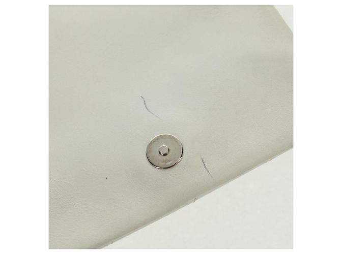 Sac à épaule CHANEL Matelassé Cambon en cuir blanc et noir CC Auth BA9742V - vue 10