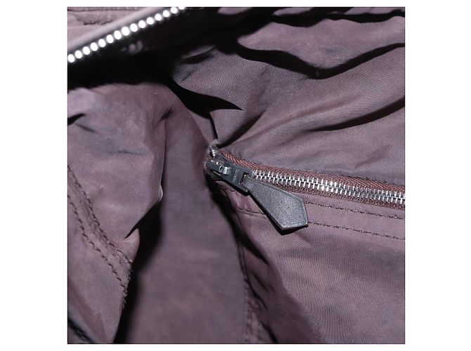 Hermès HERMES Borsa a Spalla Acapulco Basas MM in Nylon Marrone Auth bs32633 - vista 19