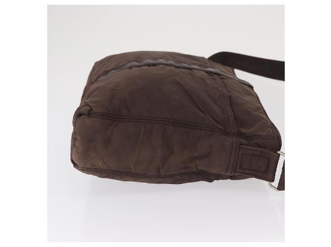 Hermès HERMES Borsa a Spalla Acapulco Basas MM in Nylon Marrone Auth bs32633 - vista 3