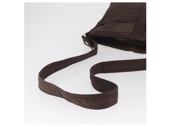 Hermès HERMES Borsa a Spalla Acapulco Basas MM in Nylon Marrone Auth bs32633 - vista 7