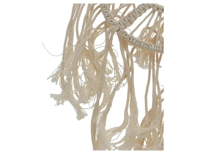 Orecchino LOEWE in tela bianca e argento Auth bs32653V Bianco - vista 7