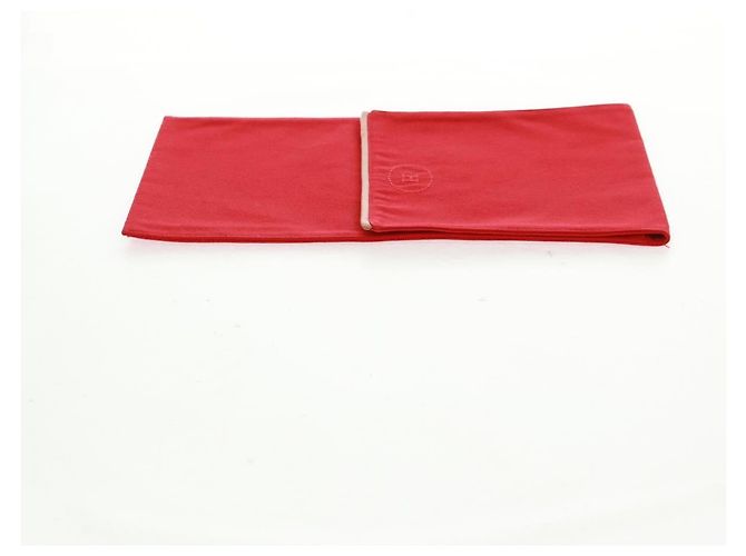 Hermès Pochette in tela rossa HERMES Auth bs32696V Rosso - vista 5