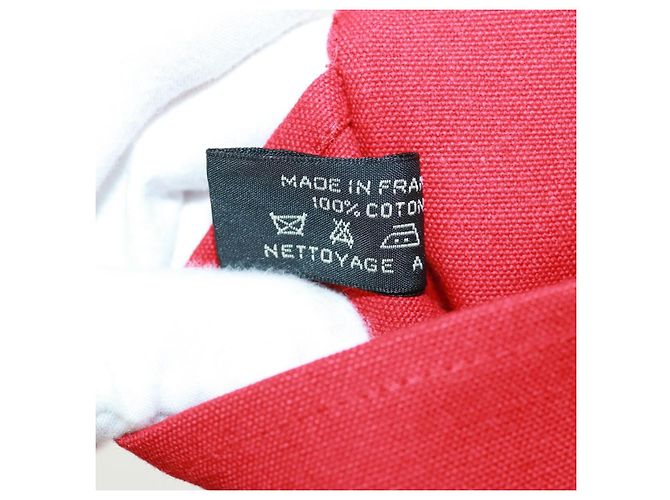 Hermès Pochette in tela rossa HERMES Auth bs32696V Rosso - vista 9