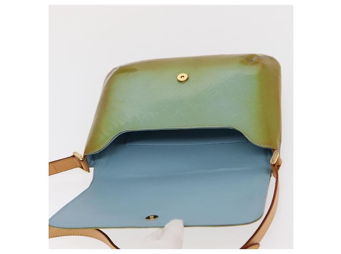 LOUIS VUITTON Bolsa de Ombro Vernis Thompson Street Azul Bebê M91009 Auth BA10188 Azul claro - vista 10
