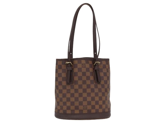 LOUIS VUITTON Borsa a Spalla Damier Ebene Marais N42240 LV Auth BA10212 - vista 13