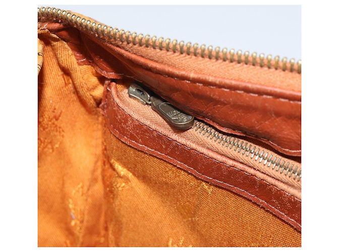 MCM Vicetos Logogram Borsa a Mano in Pelle PVC Marrone Oro Auth bs32955 D'oro - vista 20