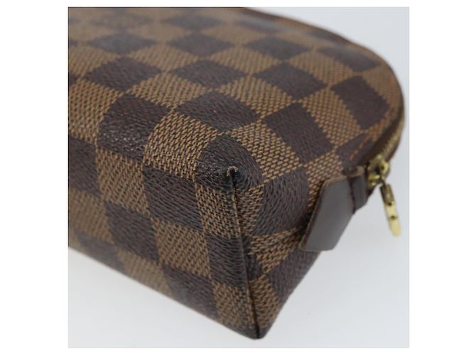 LOUIS VUITTON Pochette Cosmética PM Damier Ebene N47516 Auth LV ka1935 - vista 15