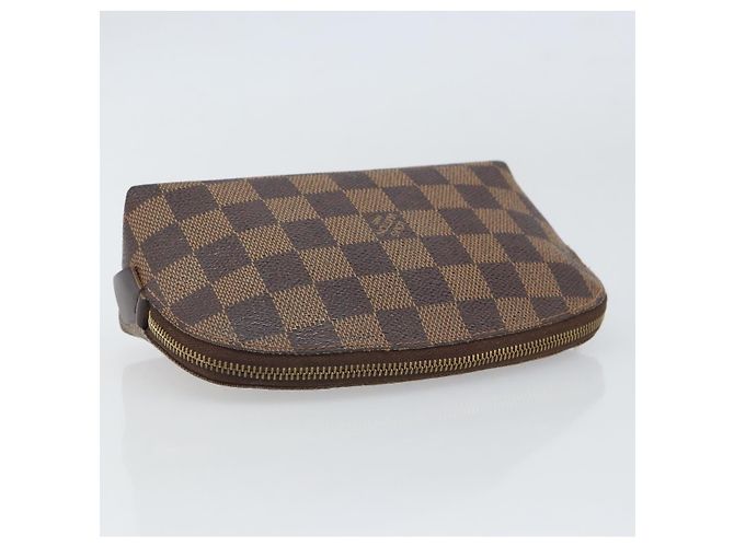 LOUIS VUITTON Pochette Cosmética PM Damier Ebene N47516 Auth LV ka1935 - vista 5