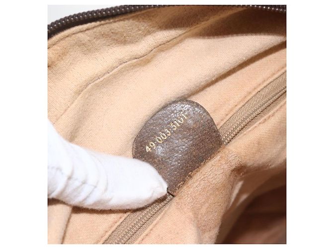 Gucci Borsa a Spalla GG Supreme PVC Beige Oro 49 003 5101 Auth BA9680 D'oro - vista 12